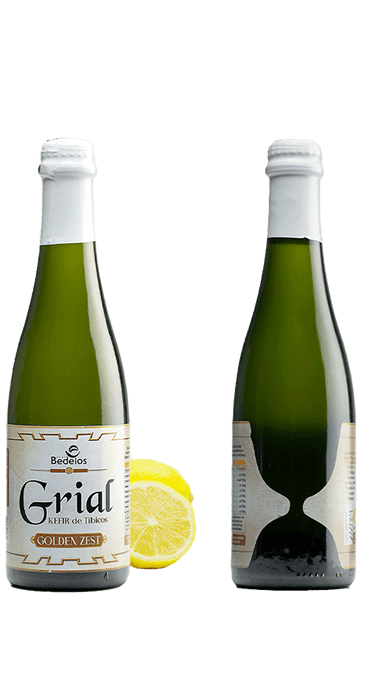 Grial Golden Zest Una Bebida Diferente con Kéfir de Tibicos y Cultivos Probióticos